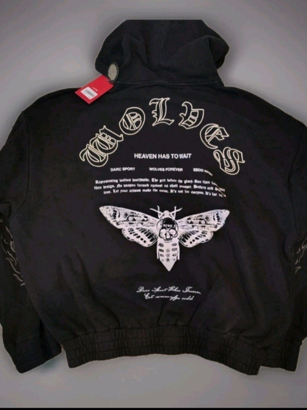 Darc Sport Red Tag Moths End Chambers Zip Hoodie XL NWT 1/500